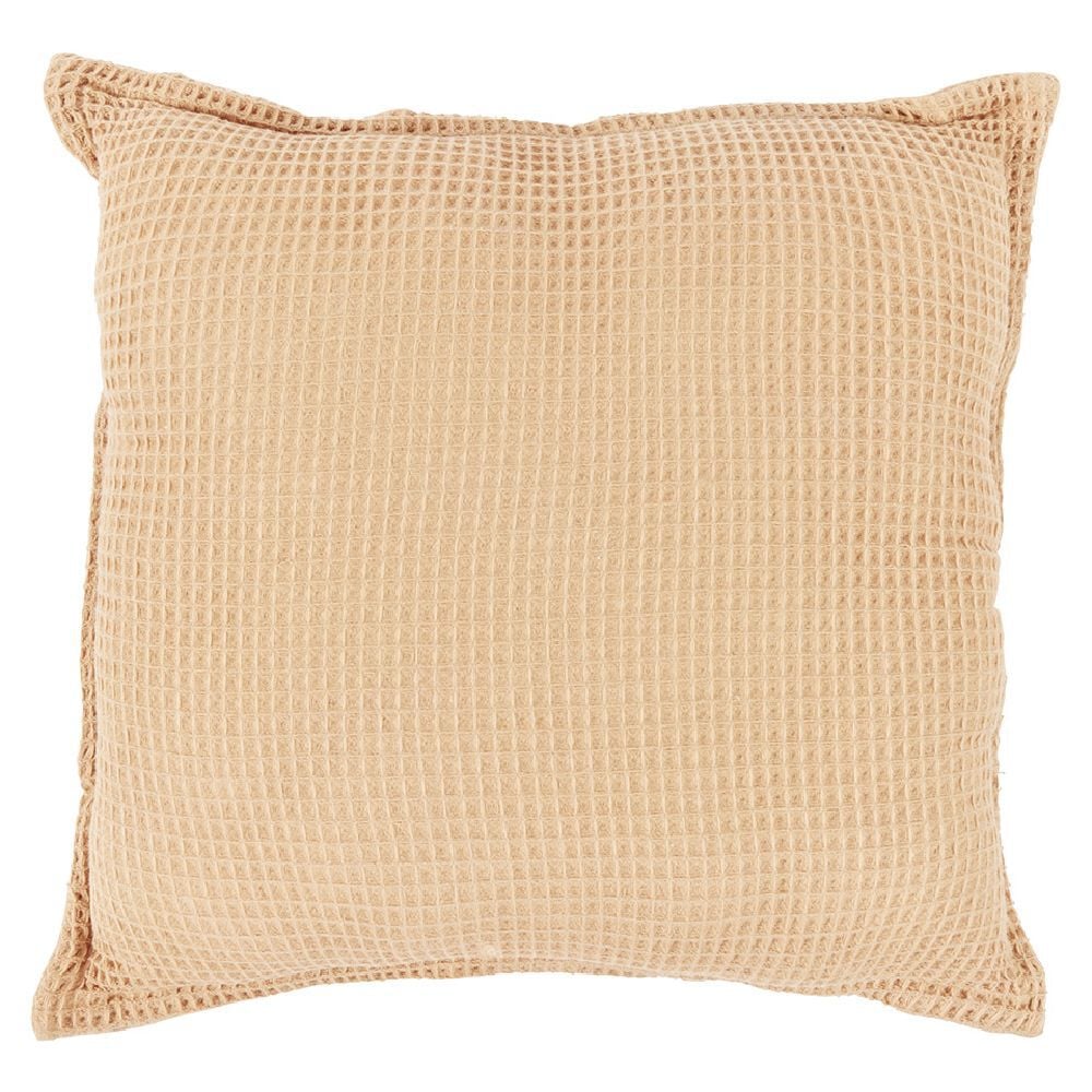 Coussin déco nid d'abeille 45x45cm orange
