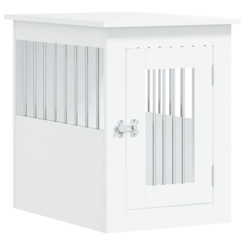 gaiola para cães em madeira engenheirada vidaXL branca 45x62x59 cm