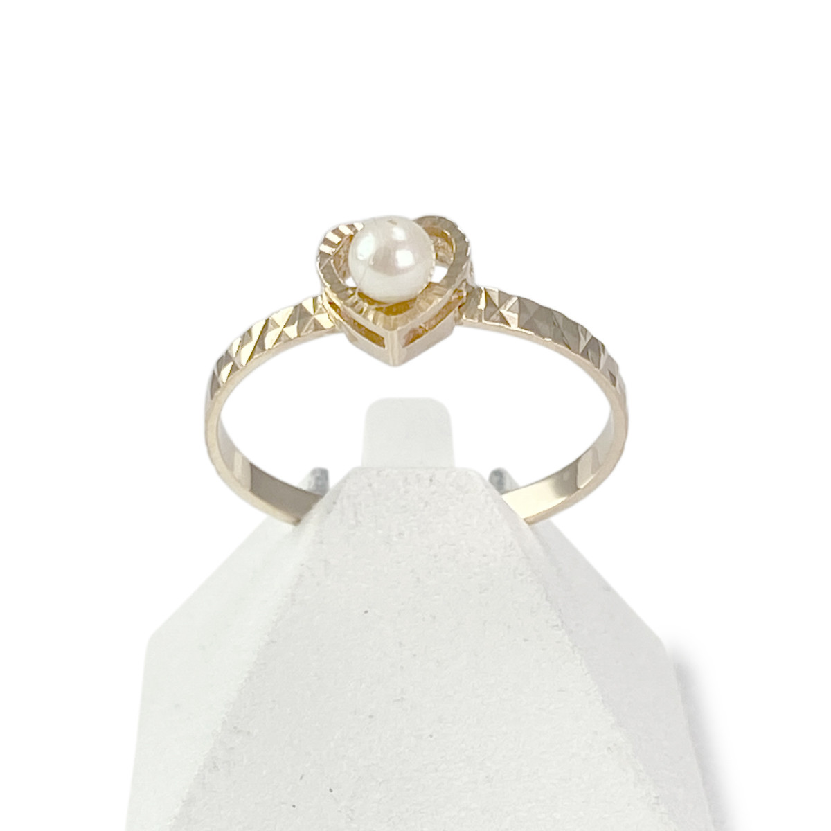 Bague d'occasion or 750 jaune perle de culture