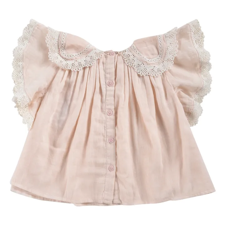 Louise Misha Robe Parvati Dentelle | Rose poudré