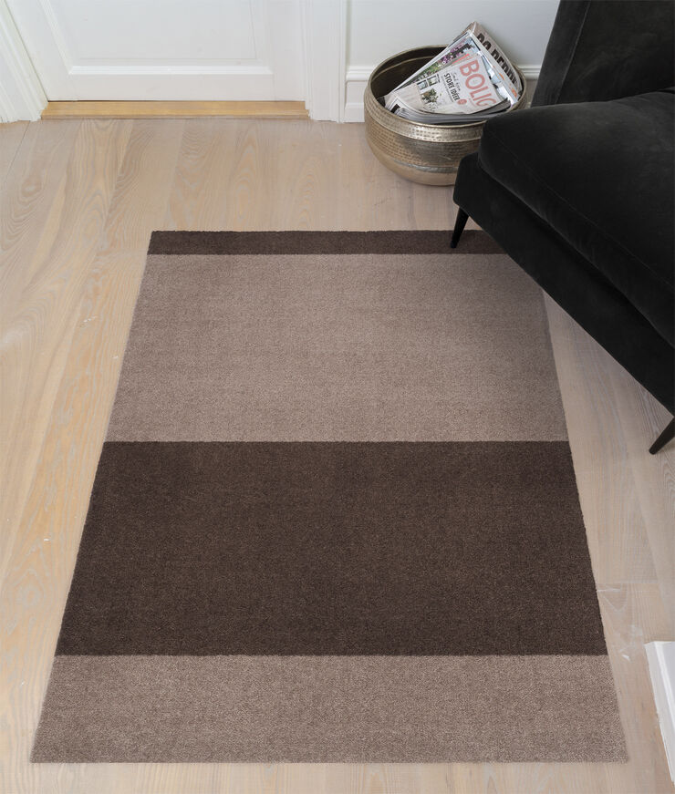 Tica Copenhagen Løber, 67x120 cm, stripes-horizon sand/brun Sand/brun