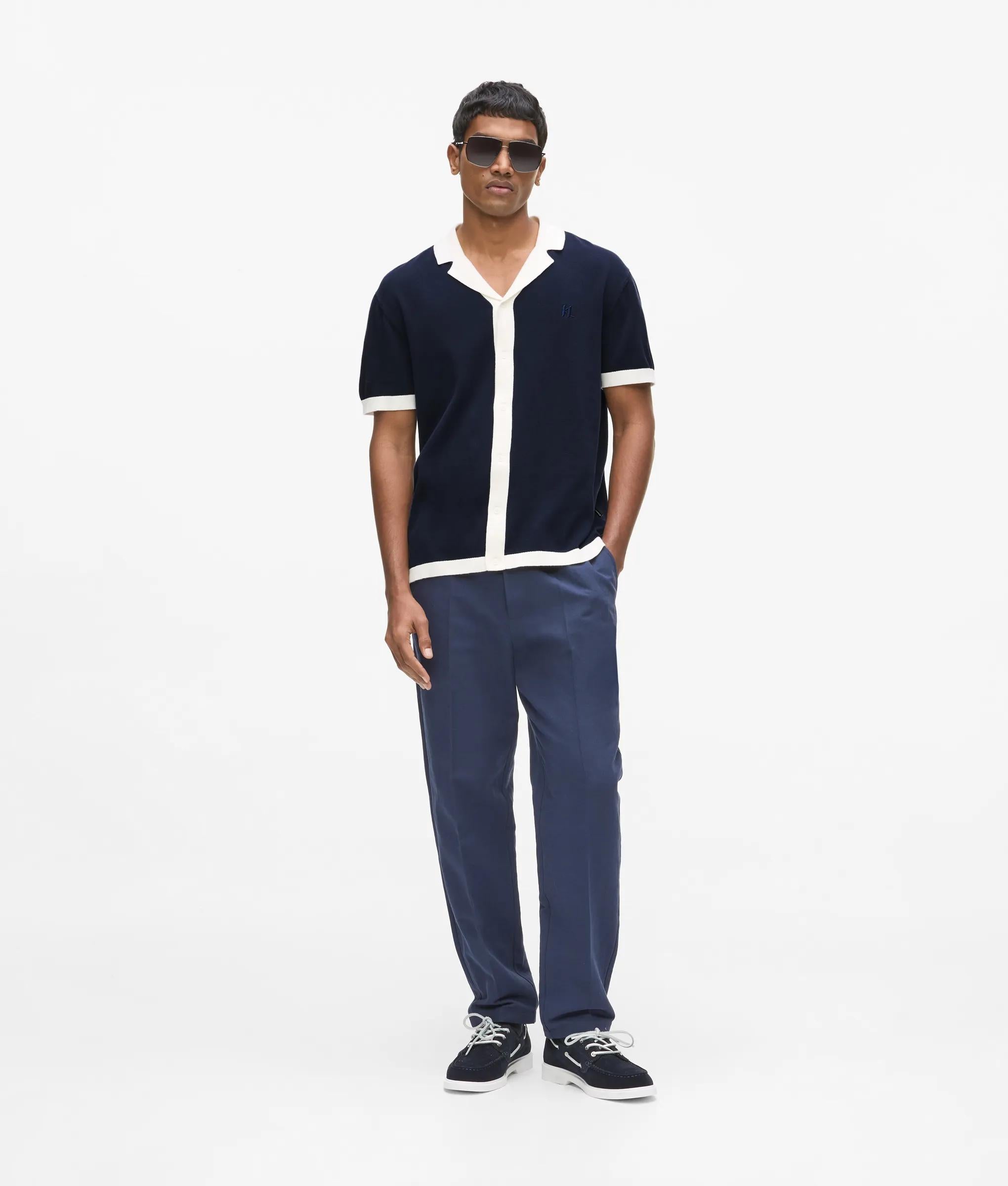Gebreide polo met Monogram