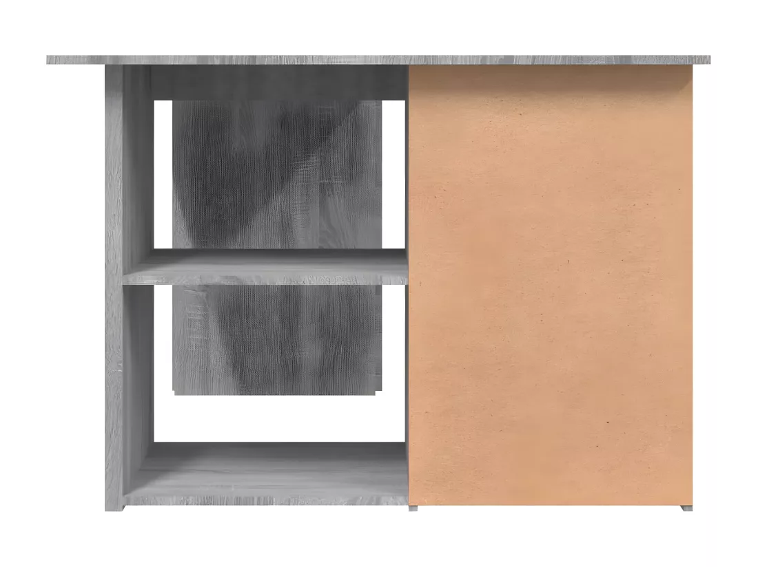Bureau d'angle Sonoma gris 145x100x76 cm Bois d'ingénierie