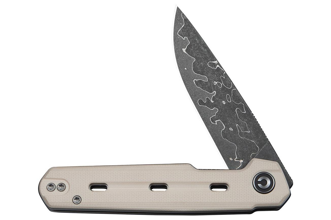 Civivi Navo C25015A-DS1 Damascus, Ivory G10, zakmes, Ostap hel design