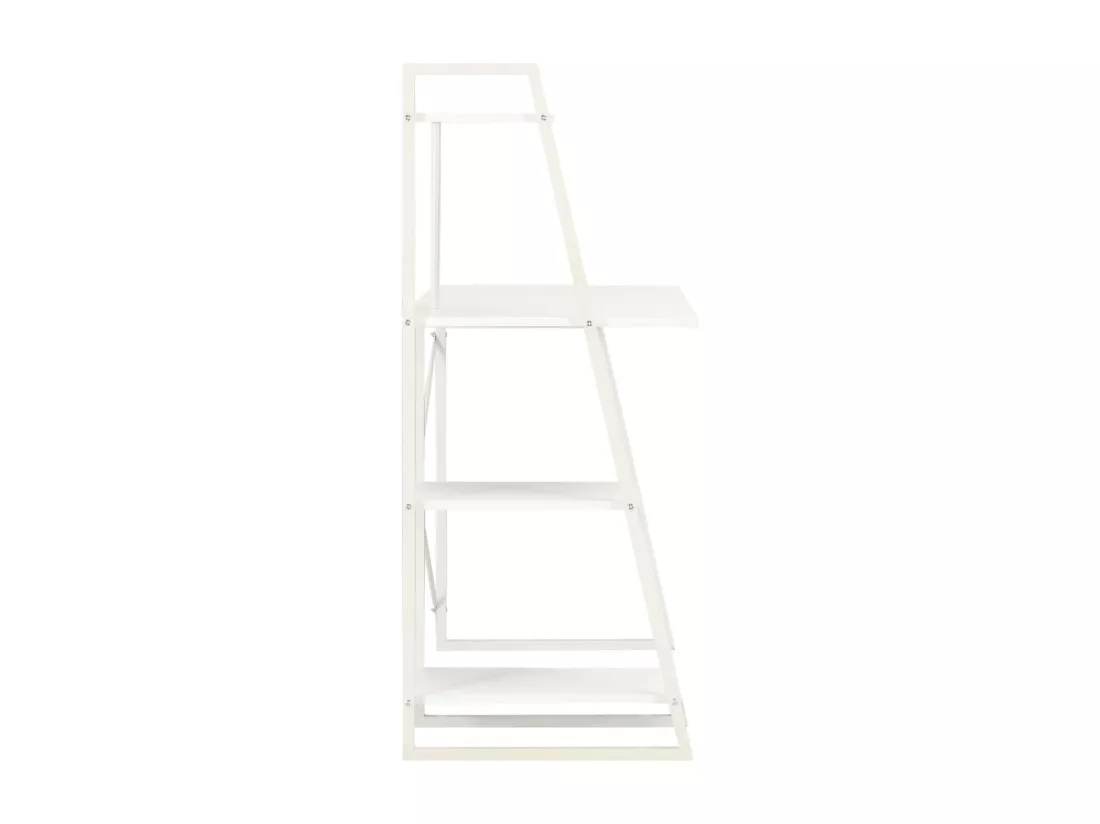 Bureau avec étagère Blanc 102x50x117 cm