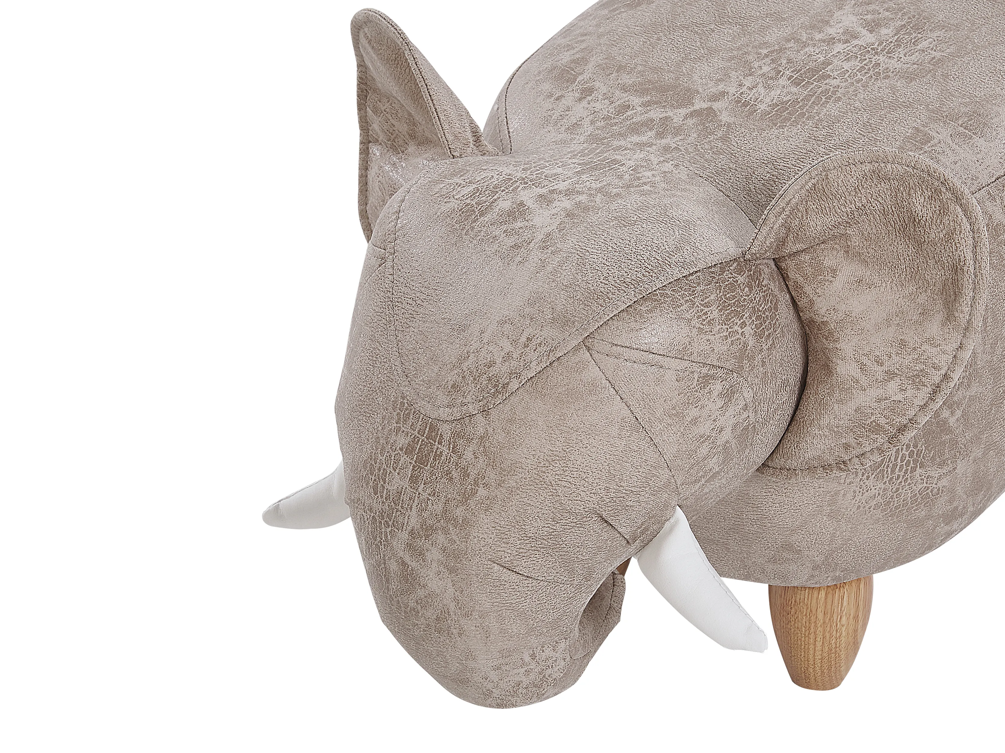 Dierenpoef met opbergruimte JUMBO Kunstleer Grijs Olifant