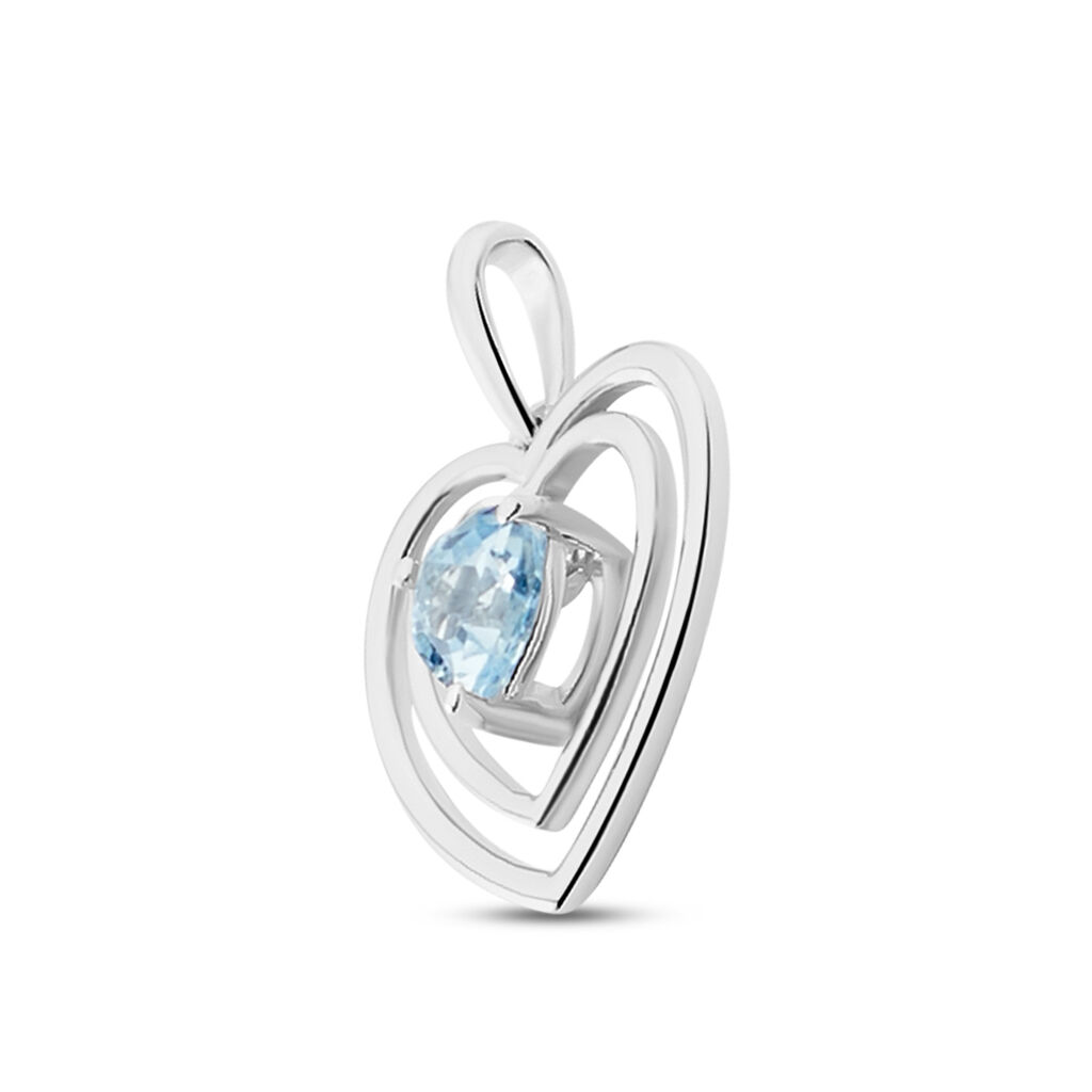 Pendentif Or Blanc Laurens Topaze