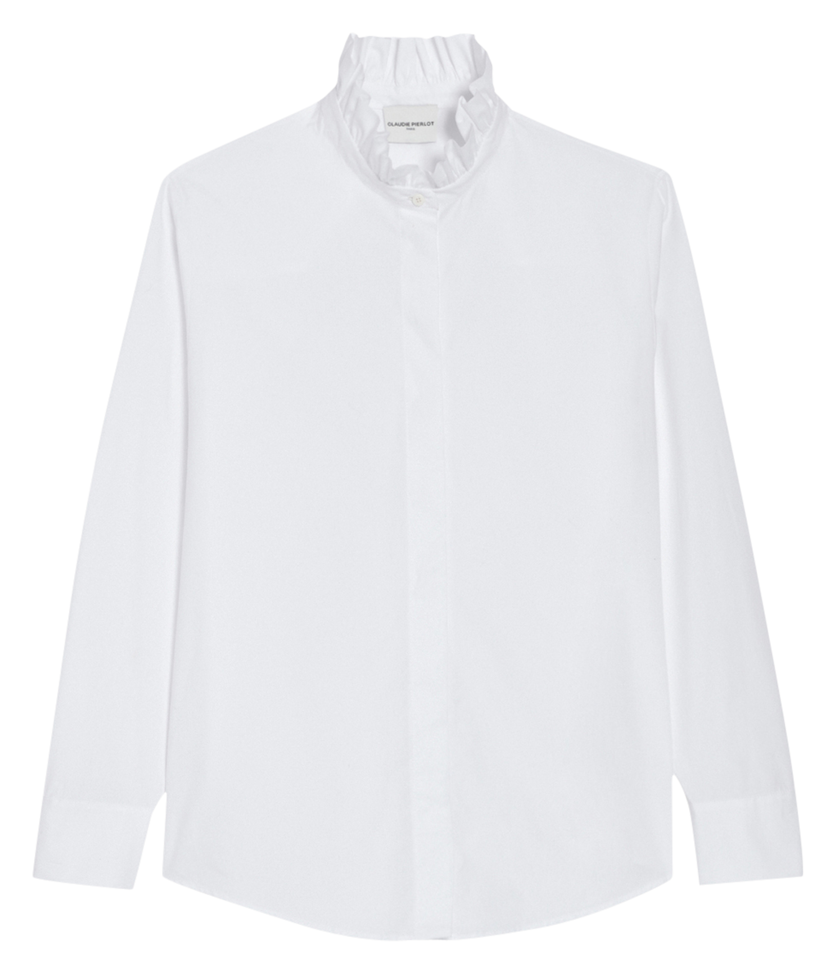 Chemise droite col victorien| Blanc