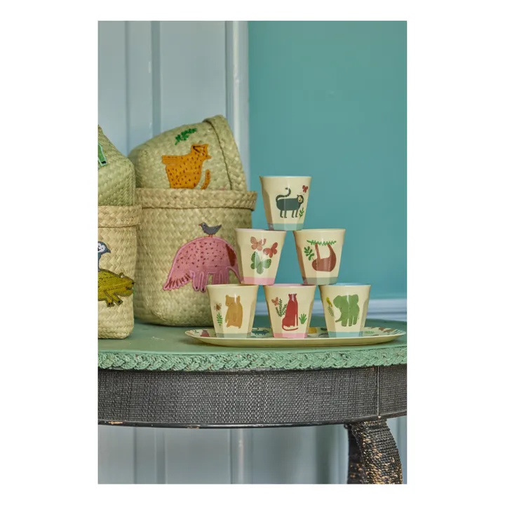Rice Paniers de rangement Animaux - Set de 2 | Orange