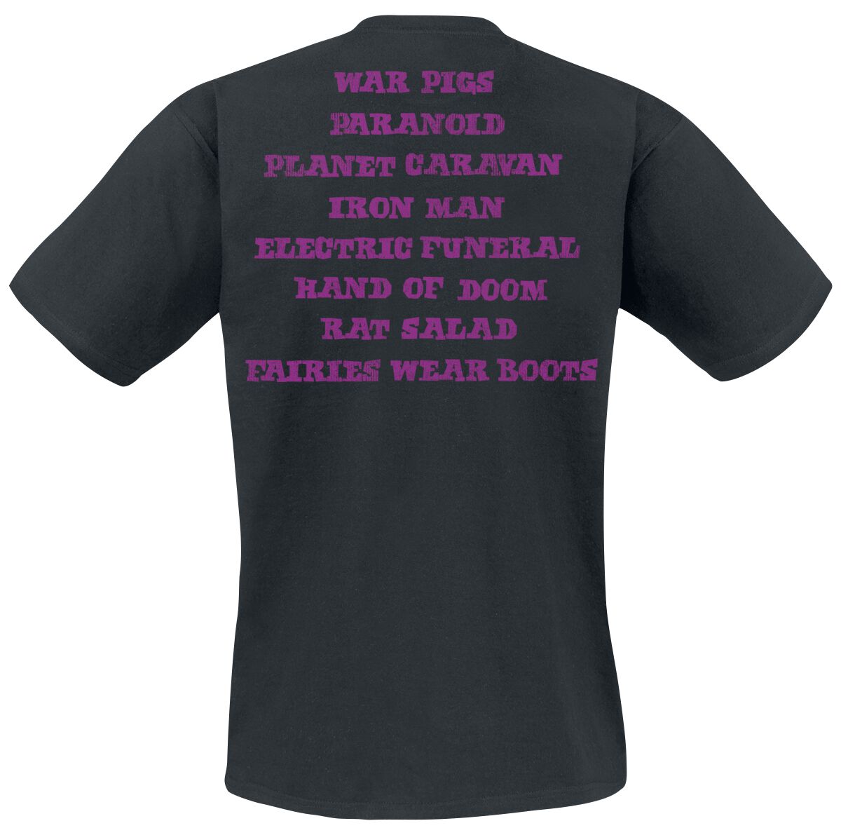Paranoid Tracklist | Black Sabbath T-Shirt Manches courtes