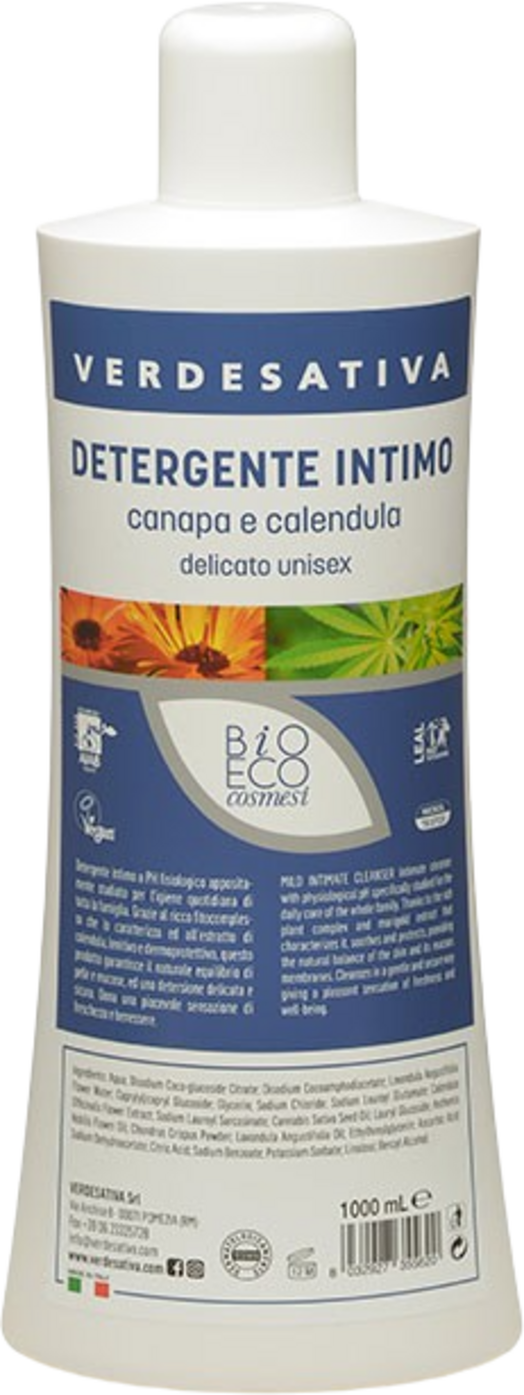 VERDESATIVA  Intimreiniger Hanf & Calendula, 1 l