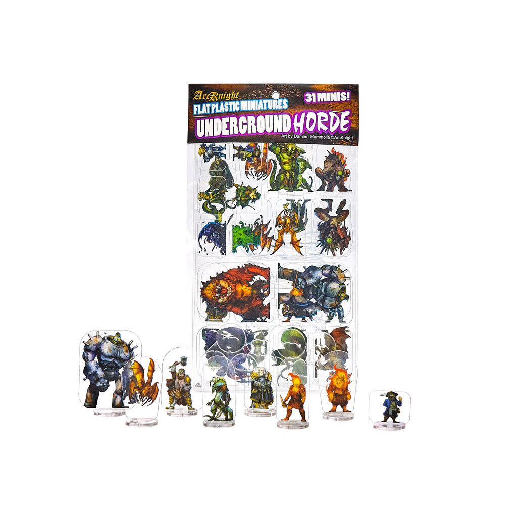 Flat Plastic Miniatures - Underground Horde - 31 Pieces