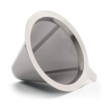 Edelstahl-Permanentfilter für Kaffeebereiter mit Dauerfilter Borosilikatglas