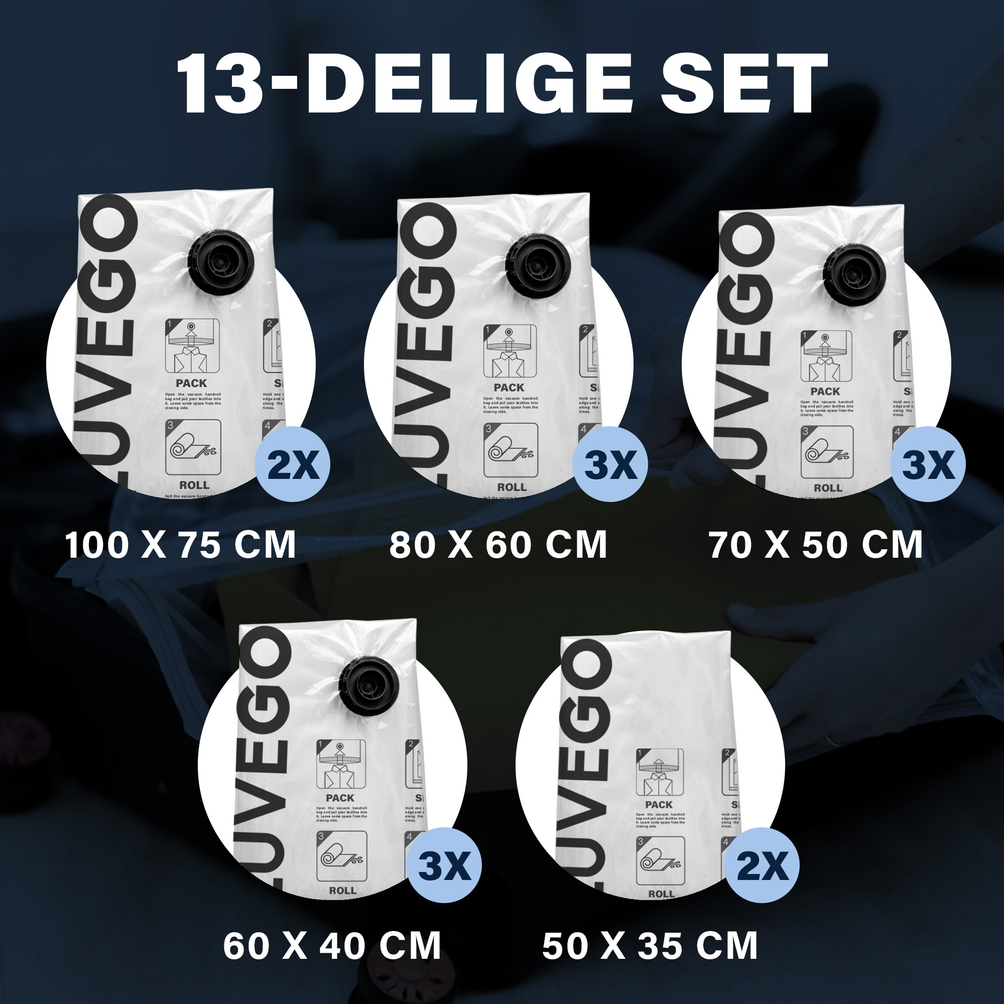 Luvego 13-Pack Vacuümzakken