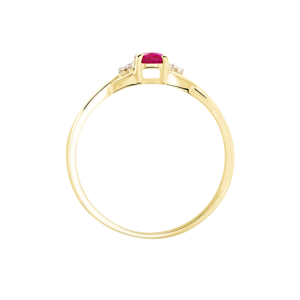 Bague Or Jaune Cassie Rubis Et Diamant