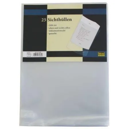Idena Sichthülle A4, 25 Stück, genarbt, Folienstärke 90mµ