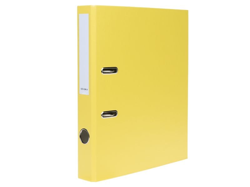 office focus Ordner A4 4 cm, Gelb A4-Ordner mit Rückenschild und Griffloch
