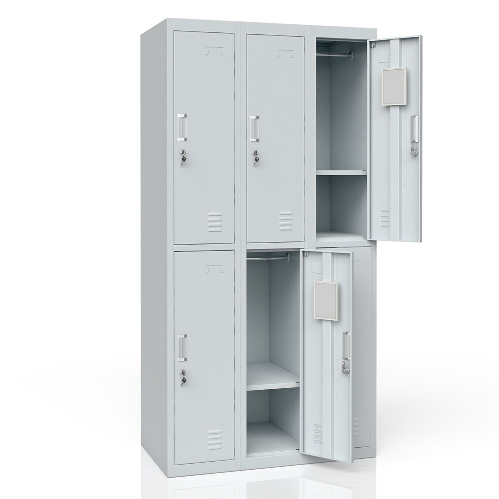 Schließfachschrank Spind Metall Schrank Metallspind Umkleideschrank 6 Fächer