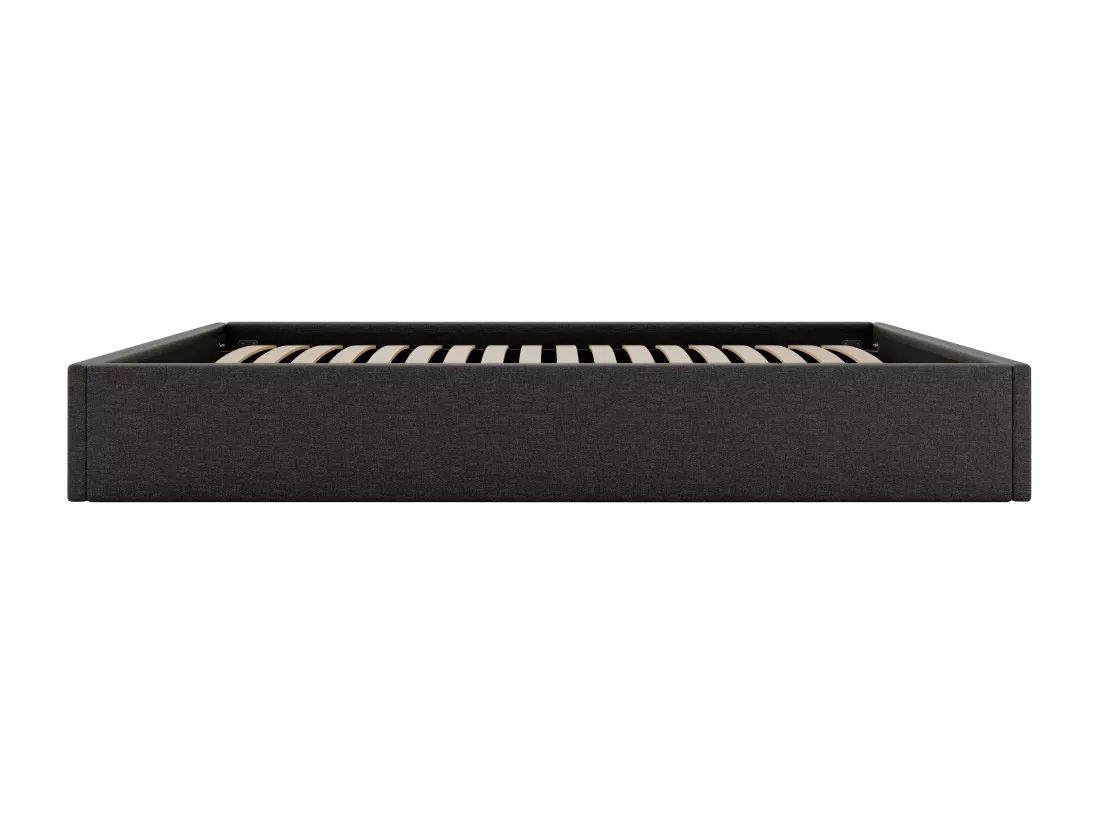 Sommier coffre 160 x 200 cm en tissu - Gris anthracite - PONTOS de YSMÉE