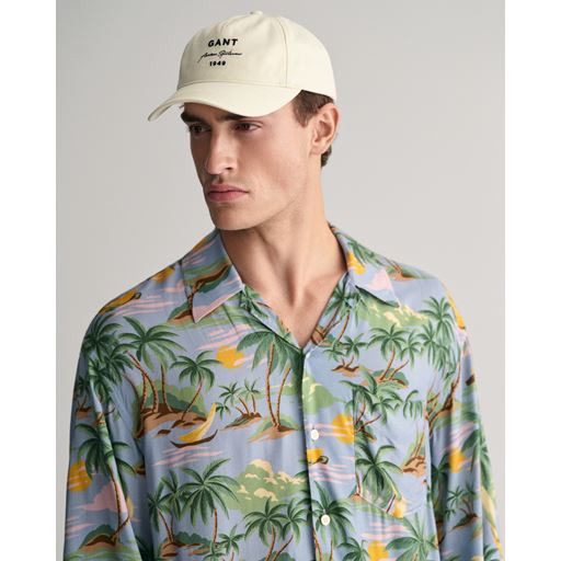 GANT Relaxed Fit Hawaiian Skjorte, Dove Blue, S