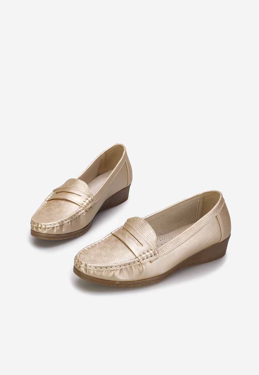 Mocassins femme dorées Michaella