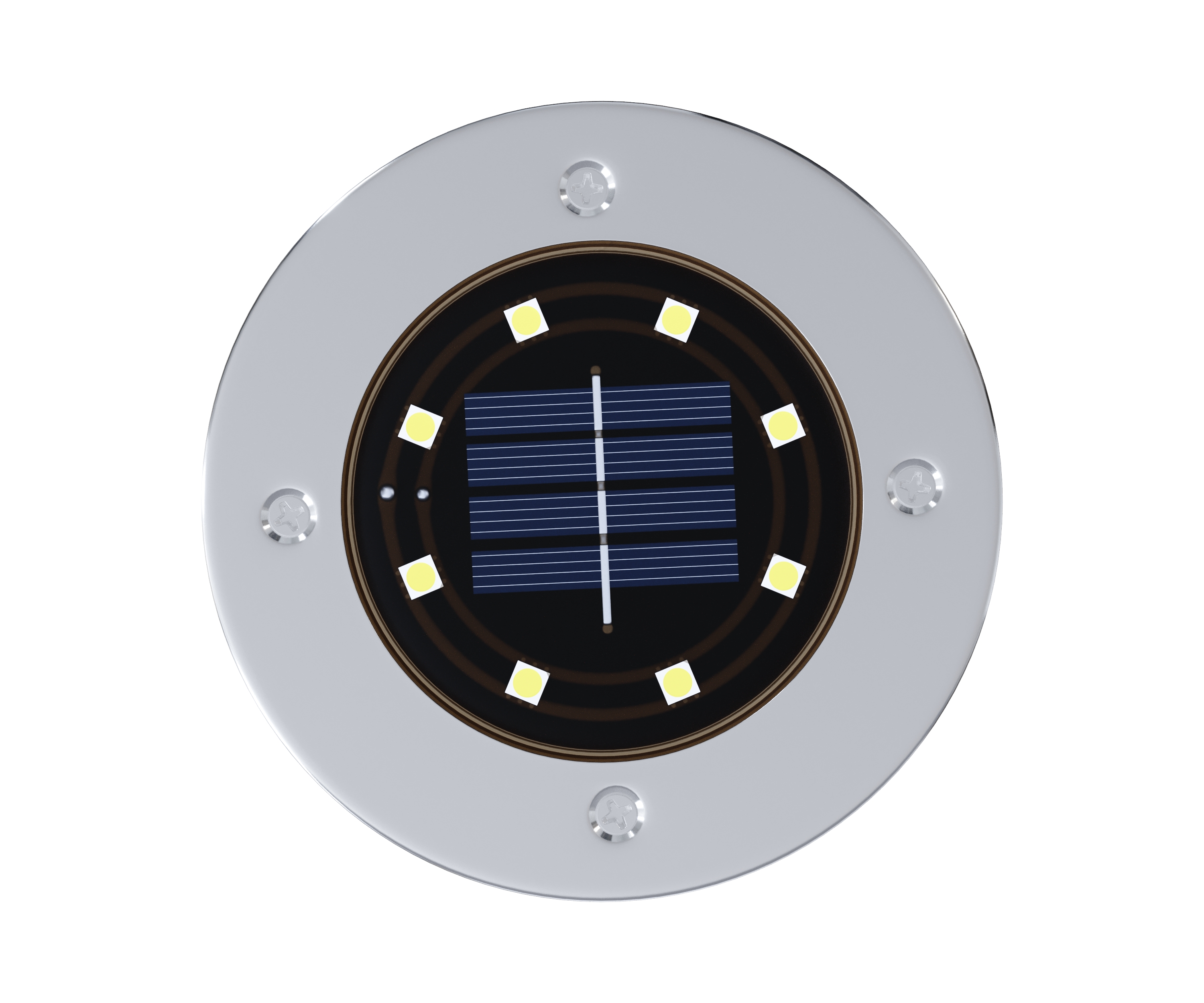 LED Solar Bodenleuchte 12 cm 8er Set