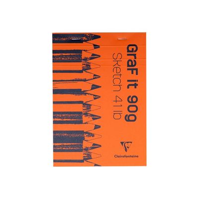Clairefontaine Graf It - Carnet de croquis - 80 feuilles - A5 - 90 gr - disponible dans différentes couleurs