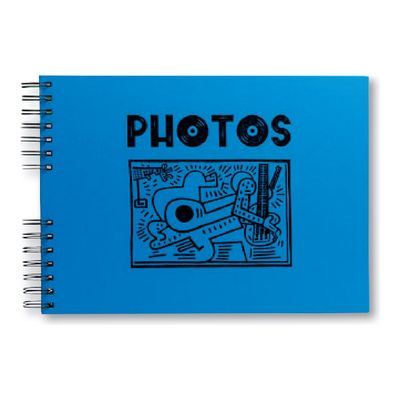 Exacompta Musicart - Album photo spiralé - 50 pages - 32 x 22 cm - bleu