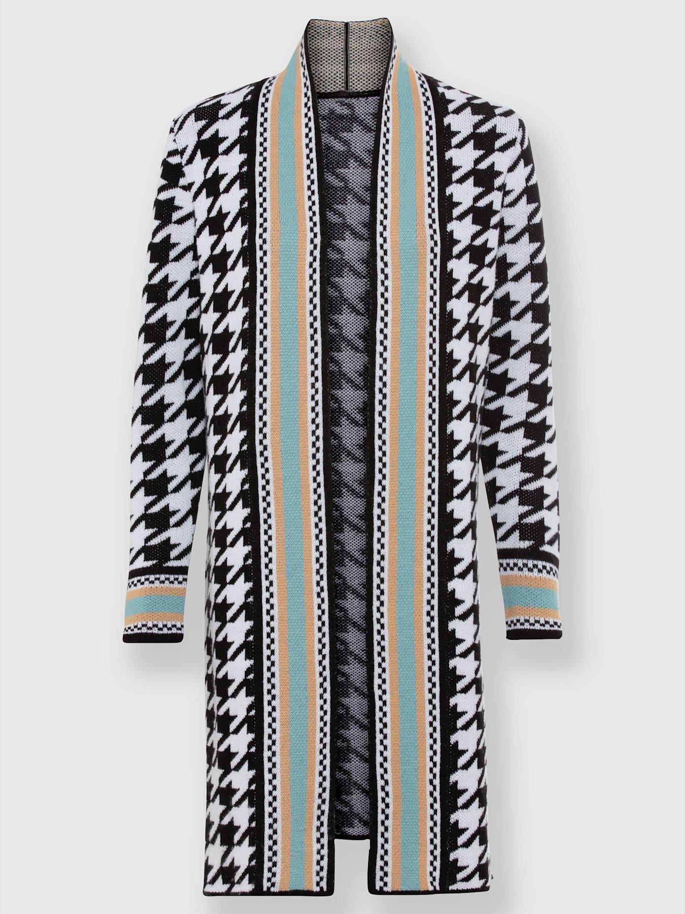 Cardigan motif pepita