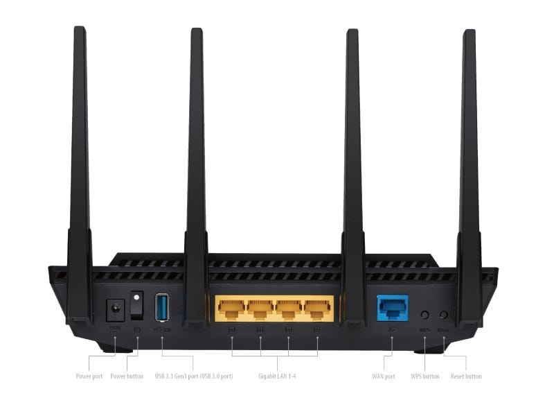 ASUS Dual-Band WiFi Router RT-AX58U WiFi 6 AX3000 Dual Band WiFi 6 (802.11ax) Router