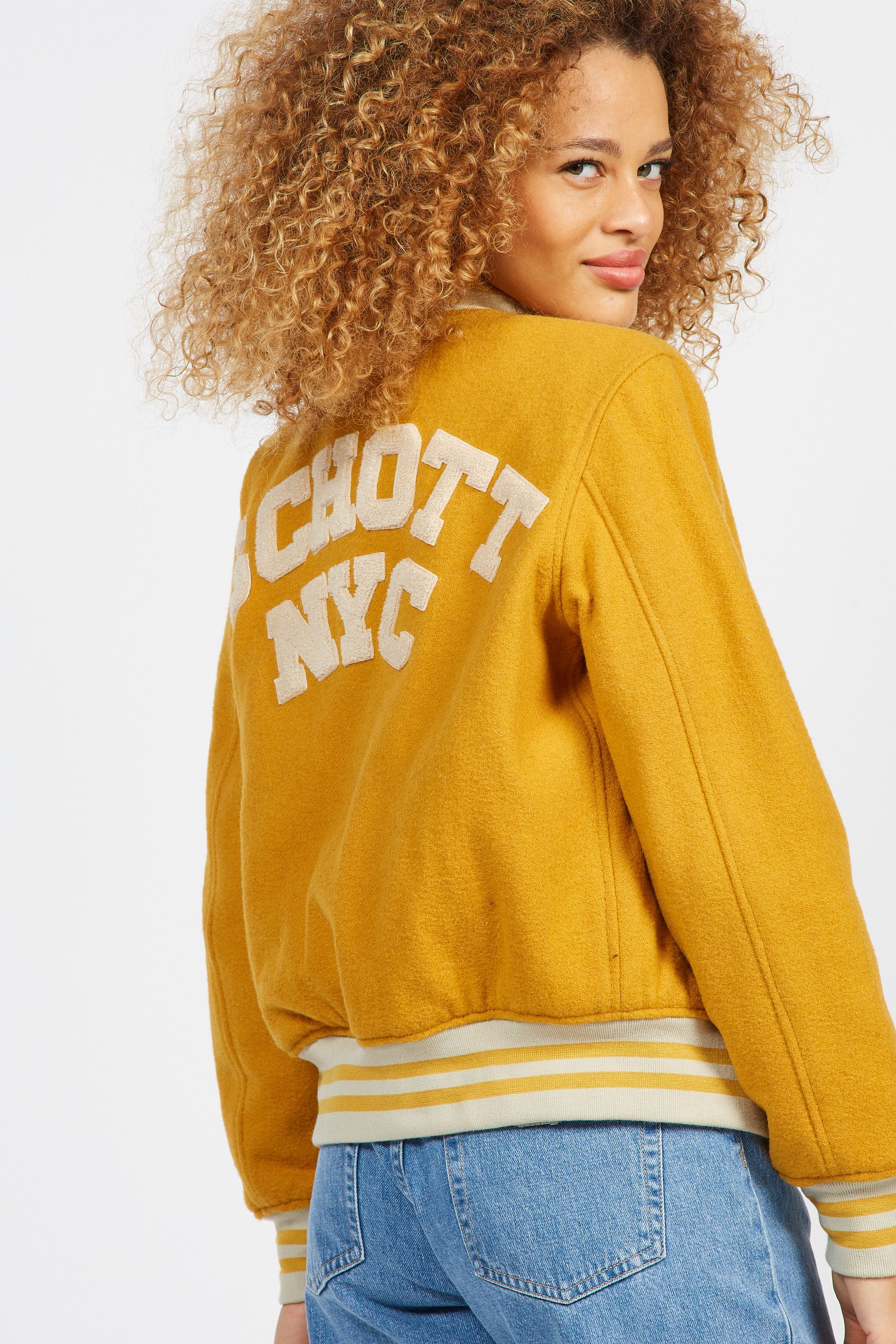 SCHOTT Blouson varsity Jaune