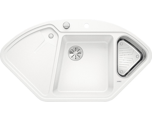 Blanco DELTA II spoelbak 1057 x 575 mm wit 523660 1 bak Met bijzetbak Met afdruipvlak Bak links