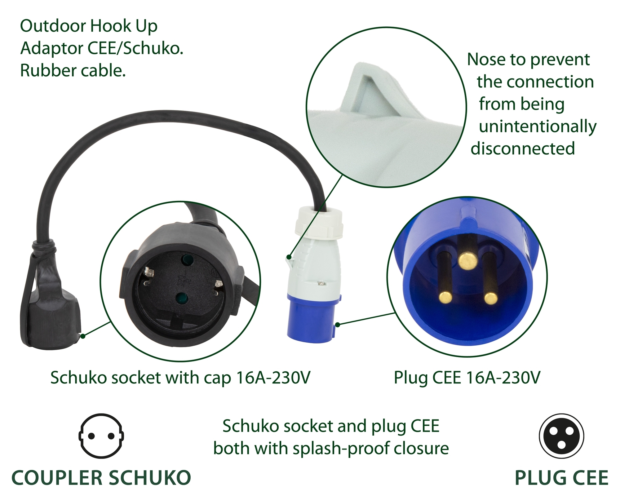 Adapter CEE/Schuko