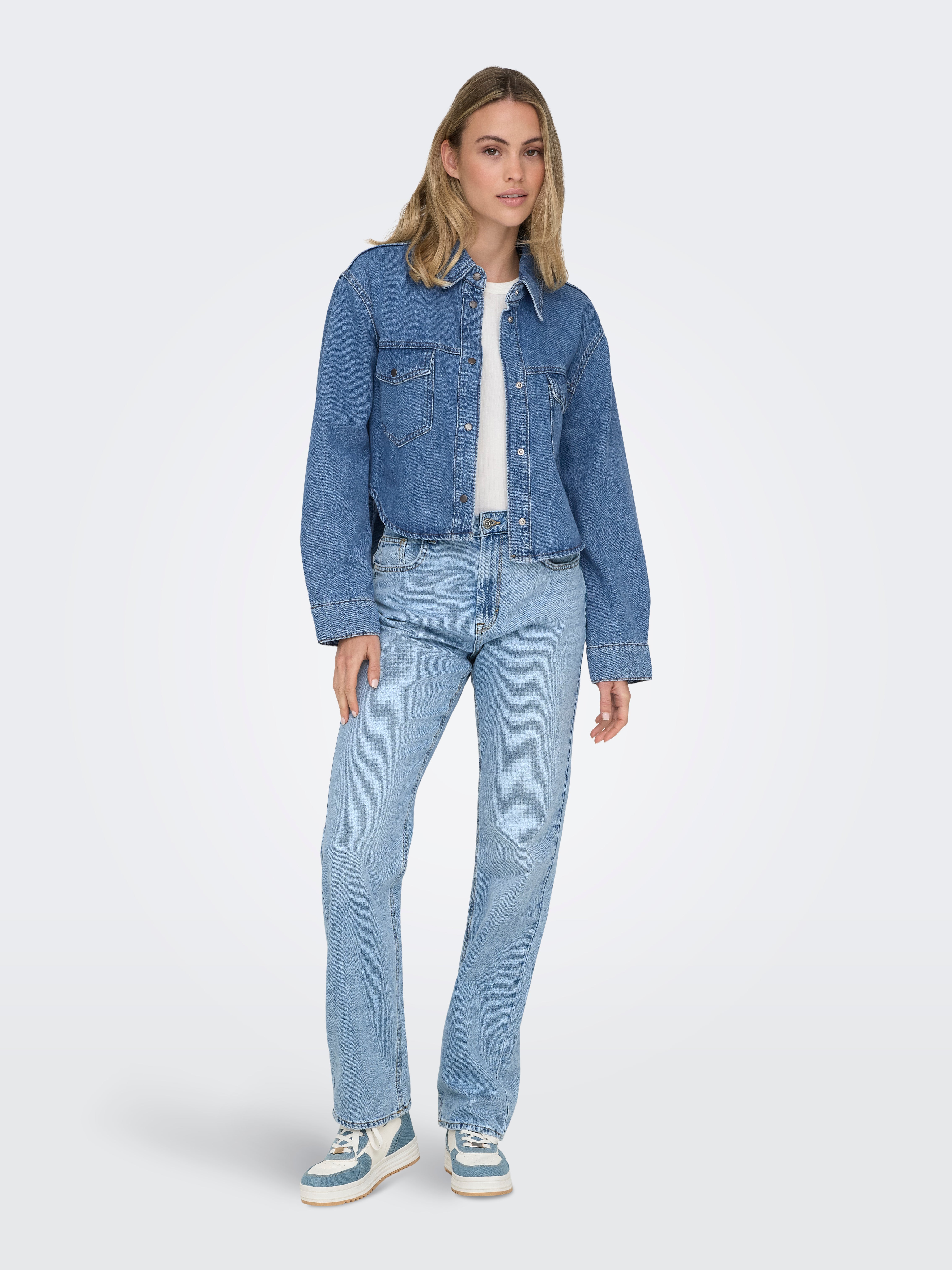 ONLAMINA Jeanshemd Medium Blue Denim