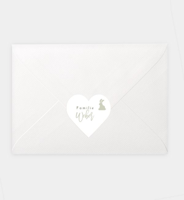 Siegelsticker Voller Liebe, Herz-Siegelaufkleber (46 x 45mm)