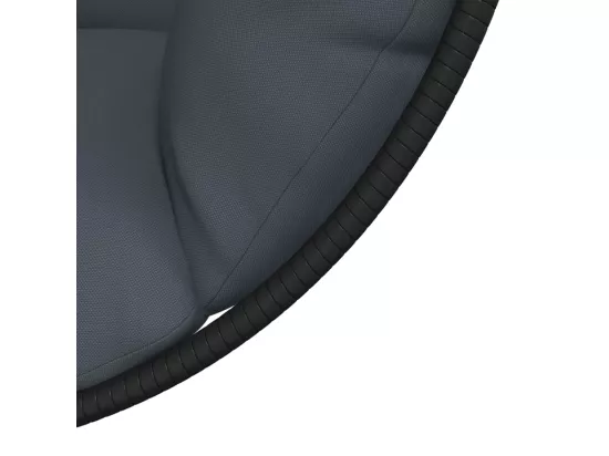 Chaise suspendue en forme d'œuf avec support anthracite