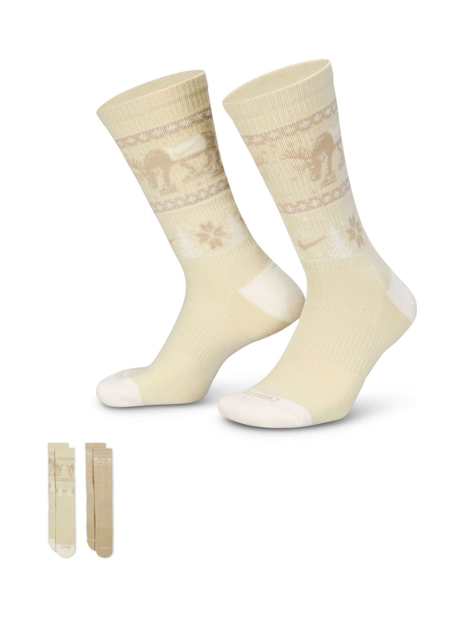 Cream color - Nike Fairisle Crew Socks 2 Pack