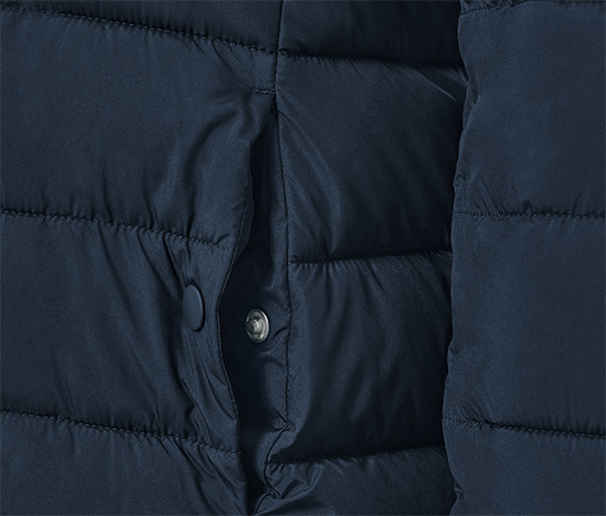 Steppjacke mit Kapuze, dunkelblau