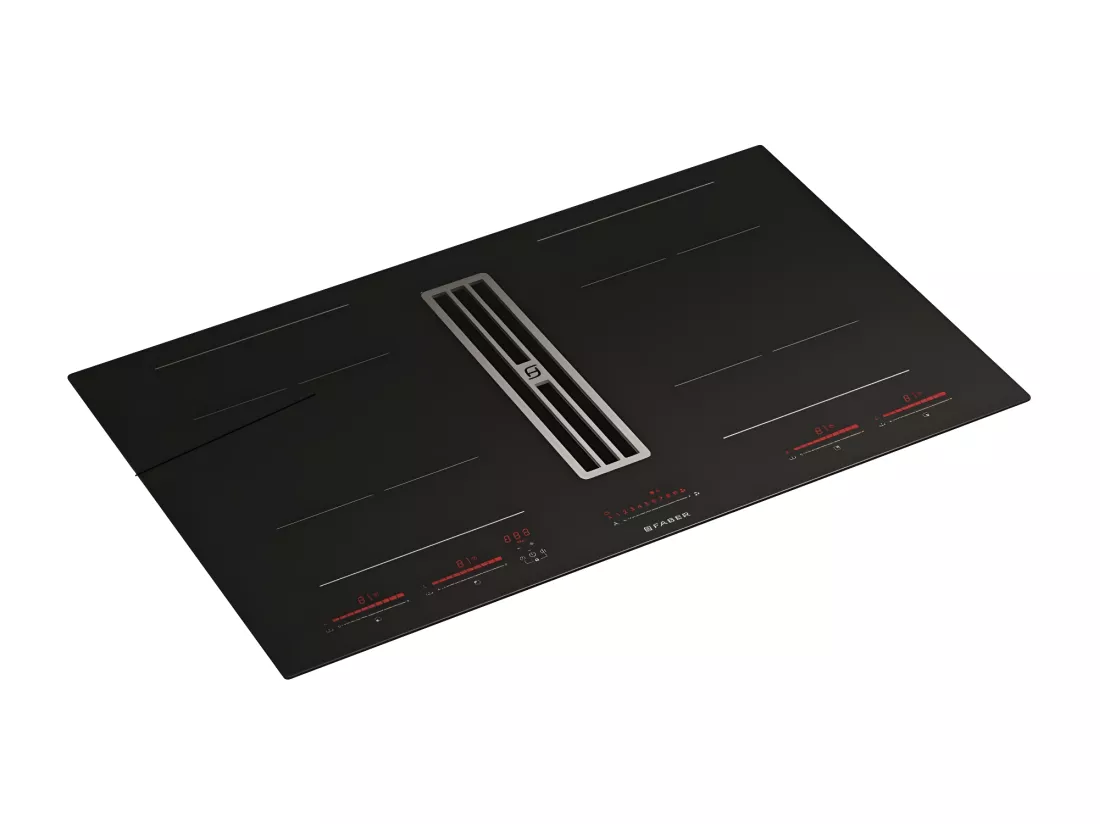 Faber Table de cuisson aspirante induction 83 cm 4 feux 7400w noir - 5371796