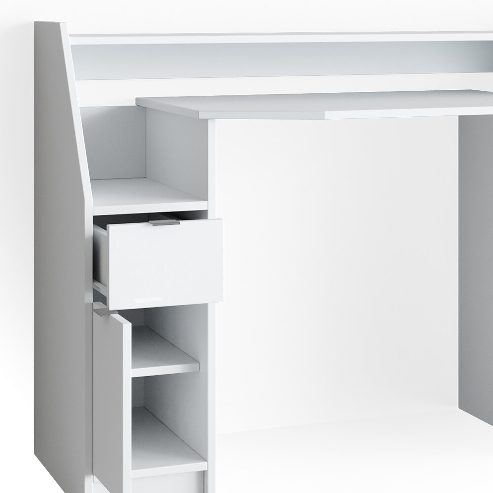 VICCO Computertisch Joel PC-Tisch Weiß Gamingtisch Schreibtisch Gamertisch