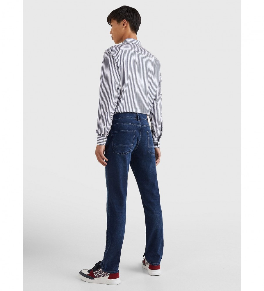 Calça jeans Tommy Hilfiger Denton reta azul desbotada