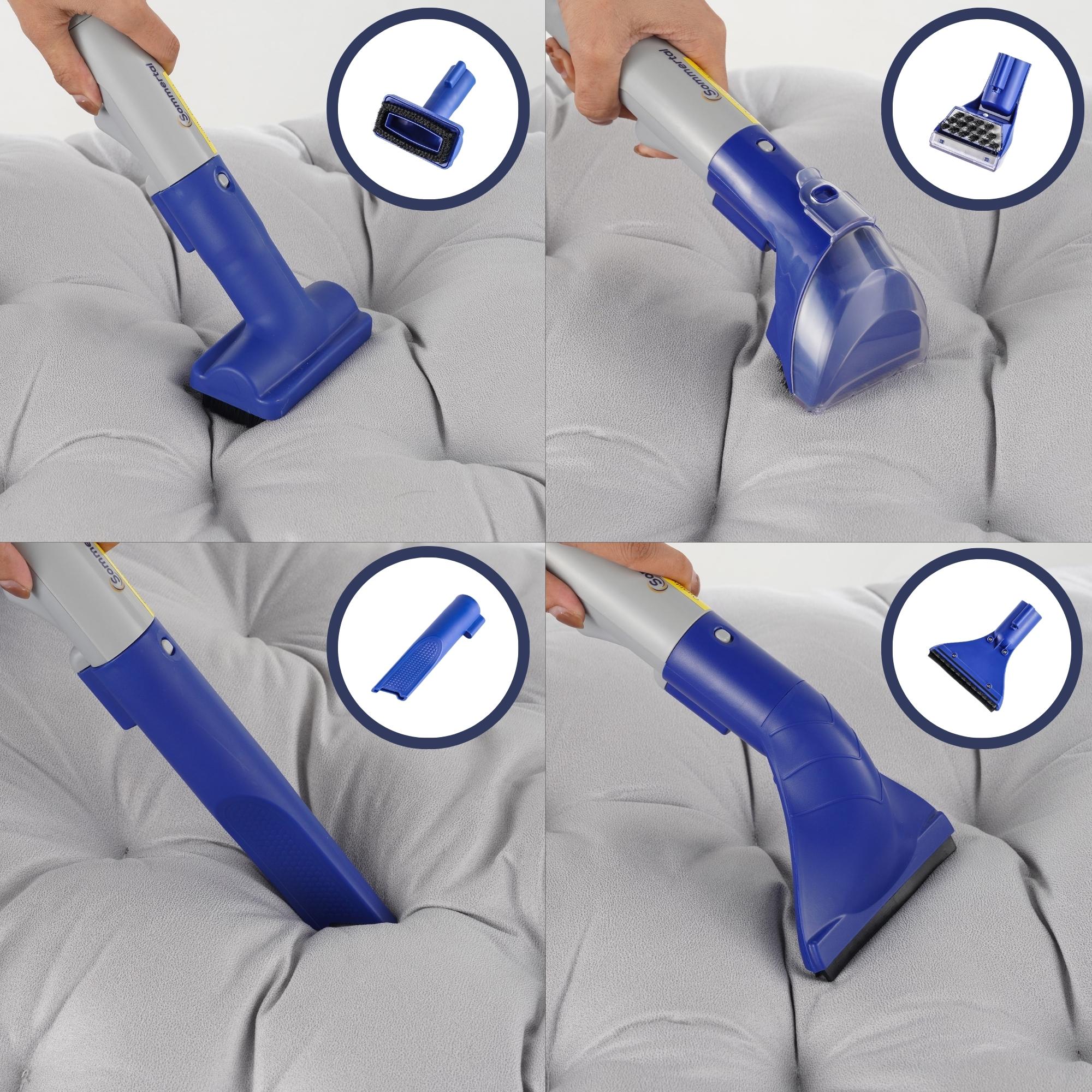 SOMMERTAL CompactCleaner WS450 5in1, Gerät für Teppiche, Treppen, Polster, Sofa, Auto, Tiere, Flecken, Leistungsstarker 450w Motor, Waschsauger, mit Zubehör, Selbstreinigung