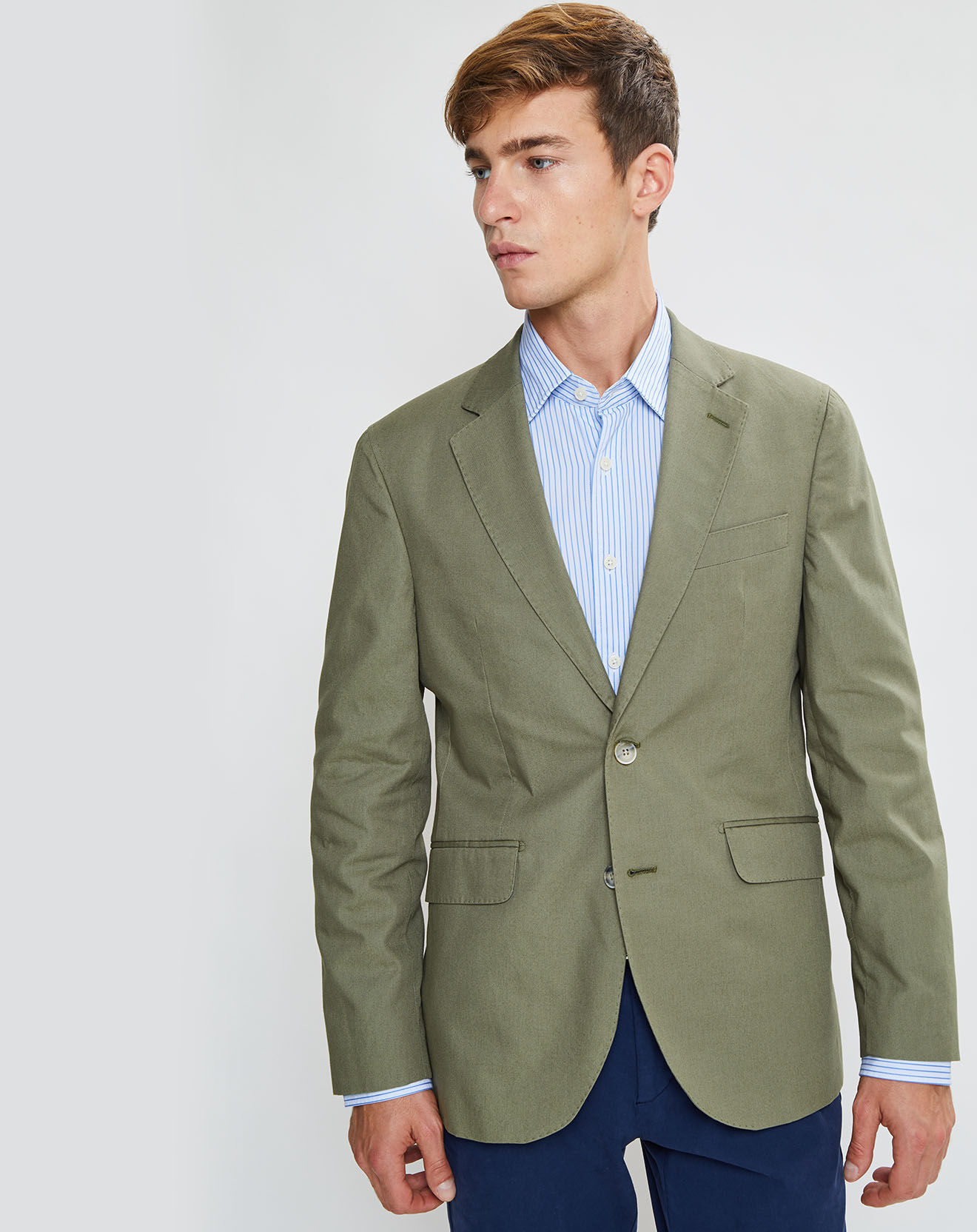 Hackett London Veste en Coton Canvas kaki