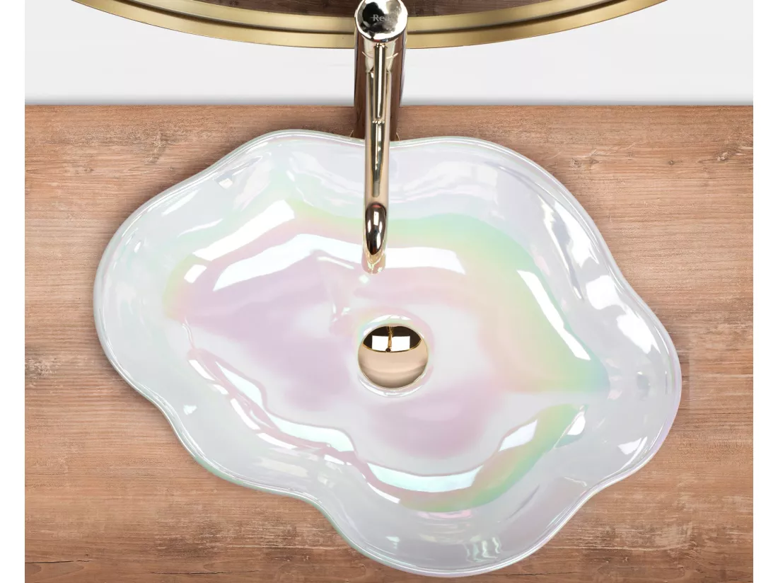Vasque À Poser Rea Pearl Akoya Light Pink