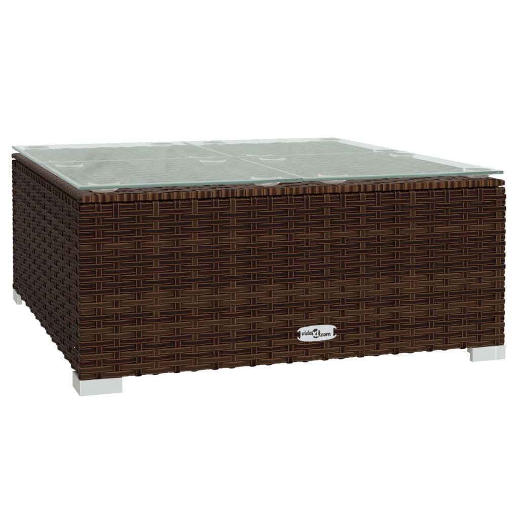 Salon de jardin meuble d'extérieur ensemble de mobilier 5 pièces avec coussins résine tressée marron