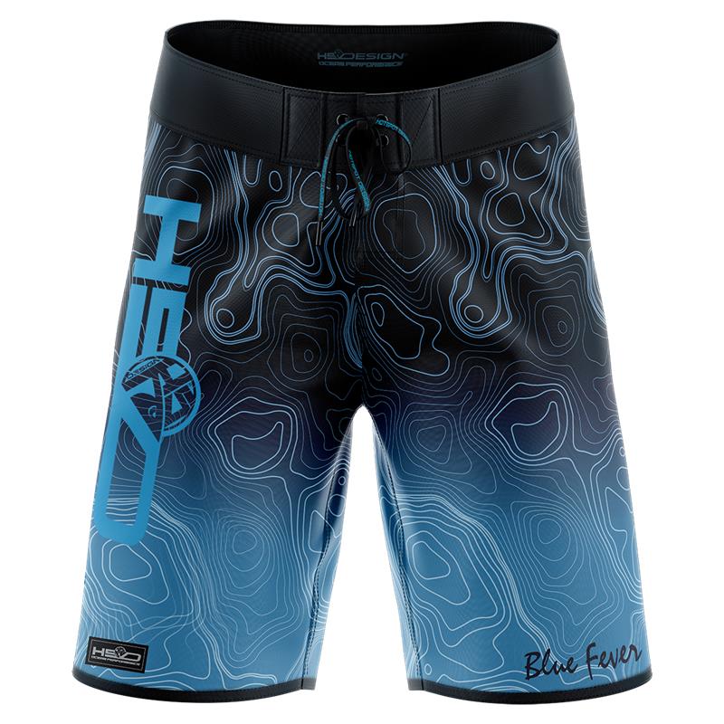 Short Homme Hot Spot Design Ocean Performance Bathimetry - Bleu