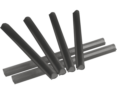Videx klemrail voor privacyschermstrips 19 cm, 10 stuks, antraciet