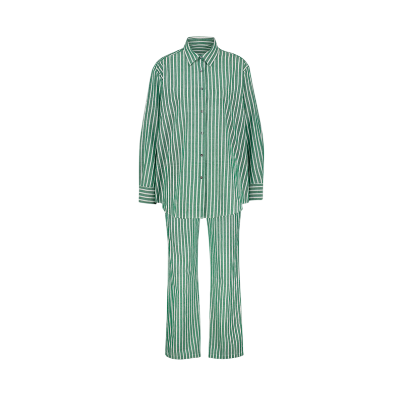 Pyjamaoberteil gestreift Green