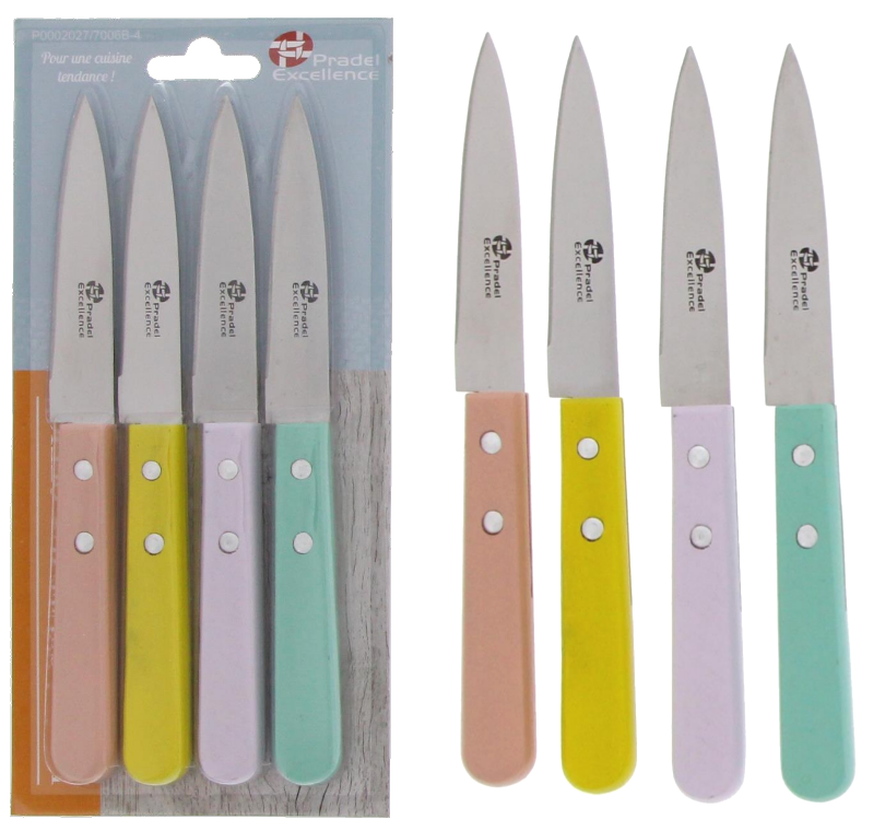 COUTEAU OFFICE 9CM MANCHE BOIS 2 RIVETS