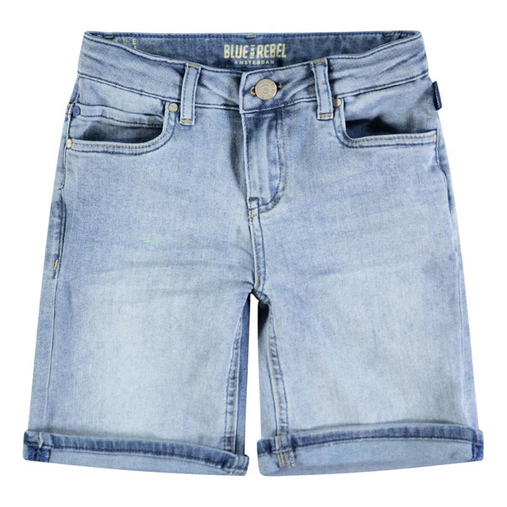 Blue Rebel regular fit jeans bermuda denim mid blue